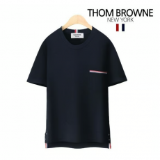 THOM BROWNE 톰브라운 시그니처 라운드넥 반팔 티셔츠