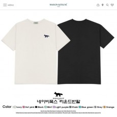 MAISON KITSUNE 메종키츠네 네이비폭스 오버핏 라운드반팔