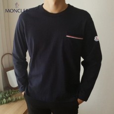 MONCLER 몽끌레어 삼선 포켓 라운드 긴팔티