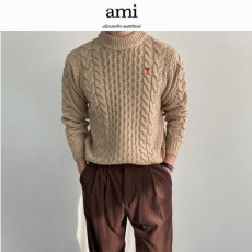 AMI 아미 울 케이블 반목 니트