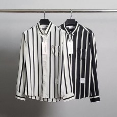 THOM BROWNE 톰브라운 린넨 흑백 스트라이프 셔츠