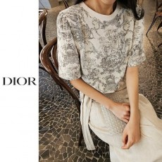 DIOR 디올 퍼프 이중 코튼 반팔