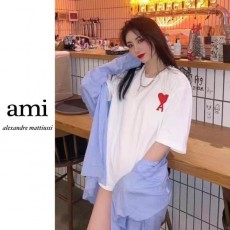 AMI 아미 모노컬러 빅하트 반팔