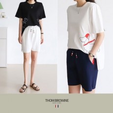 THOM BROWNE 톰브라운 ROUND LOOSEFIT COTTON TSHIRT