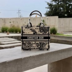 DIOR 디올 Latte Toile de Jouy 자수 북토트 백(뉴스몰)