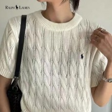 RALPH LAUREN 랄프로렌 폴로 데일리 꽈배기 라운드 반팔니트