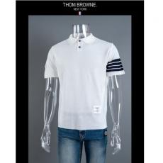 THOM BROWNE 톰브라운 사선 PK 반팔 니트