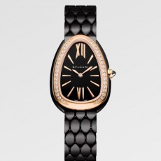 BVLGARI 불가리 세르펜티 세두토리 워치 로즈골드 블랙다이얼 다이아 블랙줄