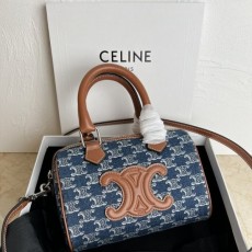 CELINE 셀린느 데님 퀴르 스몰 보스톤백