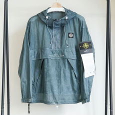 STONEISLAND 스톤아일랜드 가먼트다잉 레진 포플린 아노락 자켓