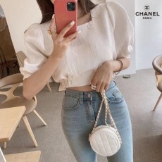 CHANEL 샤넬 스퀘어넥크롭밴딩bl