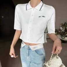 MIUMIU 미우미우 크롭카라니트