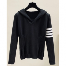 THOM BROWNE 톰브라운 브이라인 후드 니트