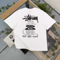 STUUSSY 스투시 올드 폰 레터링 프린트 반팔티셔츠