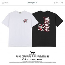 MAISON KITSUNE 메종키츠네 래빗 그래피티 이지 오버핏 라운드반팔