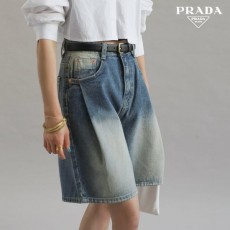 PRADA 프라다 주머니 핀턱 숏츠