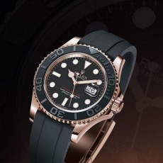 ROLEX 롤렉스 오이스터 퍼페츄얼 요트마스터 에버로즈골드 러버밴드