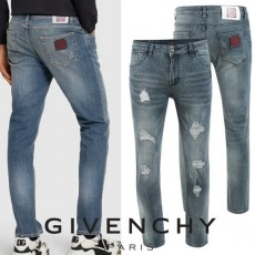 GIVENCHY 지방시 레더사각패치 데미지 워싱 슬림진