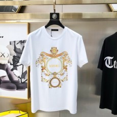 VERSACE 베르사체 엔젤 서클 문양 프린트 반팔티셔츠