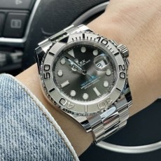 ROLEX 로렉스 로듐 다이얼 스틸 및 플래티넘 오이스터