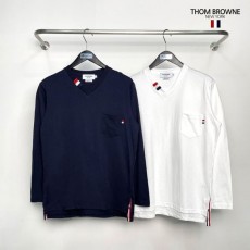 THOM BROWNE 톰브라운 포켓V넥 긴팔