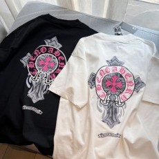 CHROME HEARTS 크롬하츠 24 레드 말발굽 크로스 반팔티