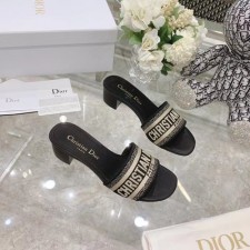 DIOR 디올 드웨이 뮬 힐 네이비