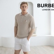 BURBERRY 버버리 TB자수로고 반집업카라니트