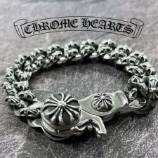 CHROME HEARTS 크롬하츠 CH 크로스 클립 엑스트라 더블 팬시 팔찌