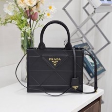 PRADA 프라다 스티치 장식 스몰 심볼 가죽 백