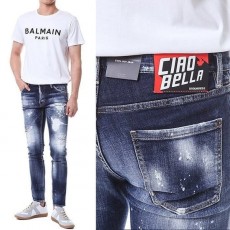 THOM BROWNE 톰브라운 차오벨라 레더패치 블리치워싱진