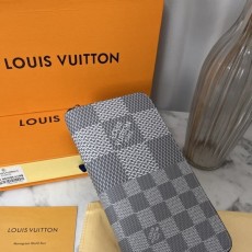 LOUIS VUITTON 루이비통 다미에 인피니 3D 그레이 지퍼 장(지)갑