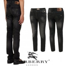 BURBERRY 버버리 스틸탭 흑청 워싱 슬림진