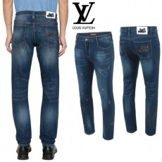 LOUIS VUITTON 루이비통 멀티 모노 패턴 워싱 청바지