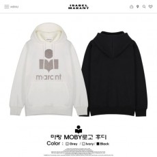 ISABEL MARANT 이자벨마랑 MOBY로고 특양면후디