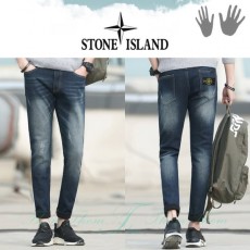 STONEISLAND 스톤아일랜드 기모 본딩 슬림 데님 팬츠