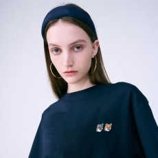 MAISON KITSUNE 메종키츠네 더블 폭스헤드 티셔츠