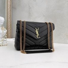 YVES SAINT LAURENT 입생로랑 모노그램 루루백 스몰 블랙 금장