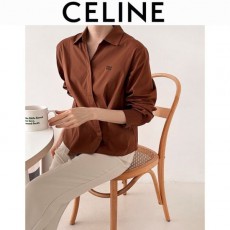 CELINE 셀린느 사선턱 블라우스