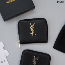 SAINT LAURENT 생로랑 YSL 램스킨 컴팩트 지퍼 카드지갑