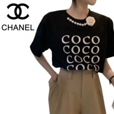 CHANEL 샤넬 코코 브로치 라운드 티