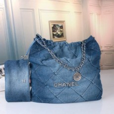 CHANEL 샤넬 22 워싱 데님