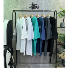 STUSSY 스투시 베이직 레터링 라운드 반팔