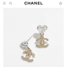 CHANEL 샤넬 하트 스톤 귀걸이