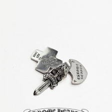 CHROME HEARTS 크롬하츠 CH 트링캣츠 3P 레이어드 팬던트