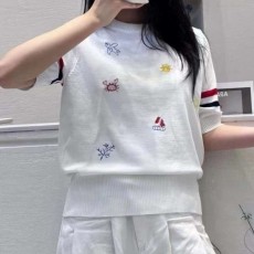 THOM BROWNE 톰브라운 멀티 오션 라운드 반팔 니트