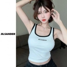 JIL SANDER 질센더 레터링 민소매 캡 내장 나시