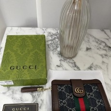 GUCCI 구찌 오디피아 GG 데님 버튼 반(지)갑