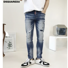 DSQUARED2 디스퀘어드2 데미지 컬러 페인팅 데님 팬츠