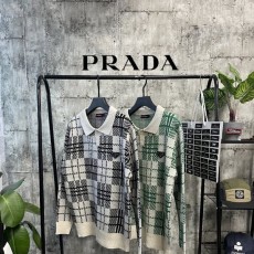 PRADA 프라다 체크카라니트